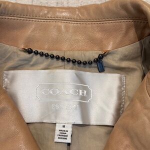 Coach Tan Leather Jacket